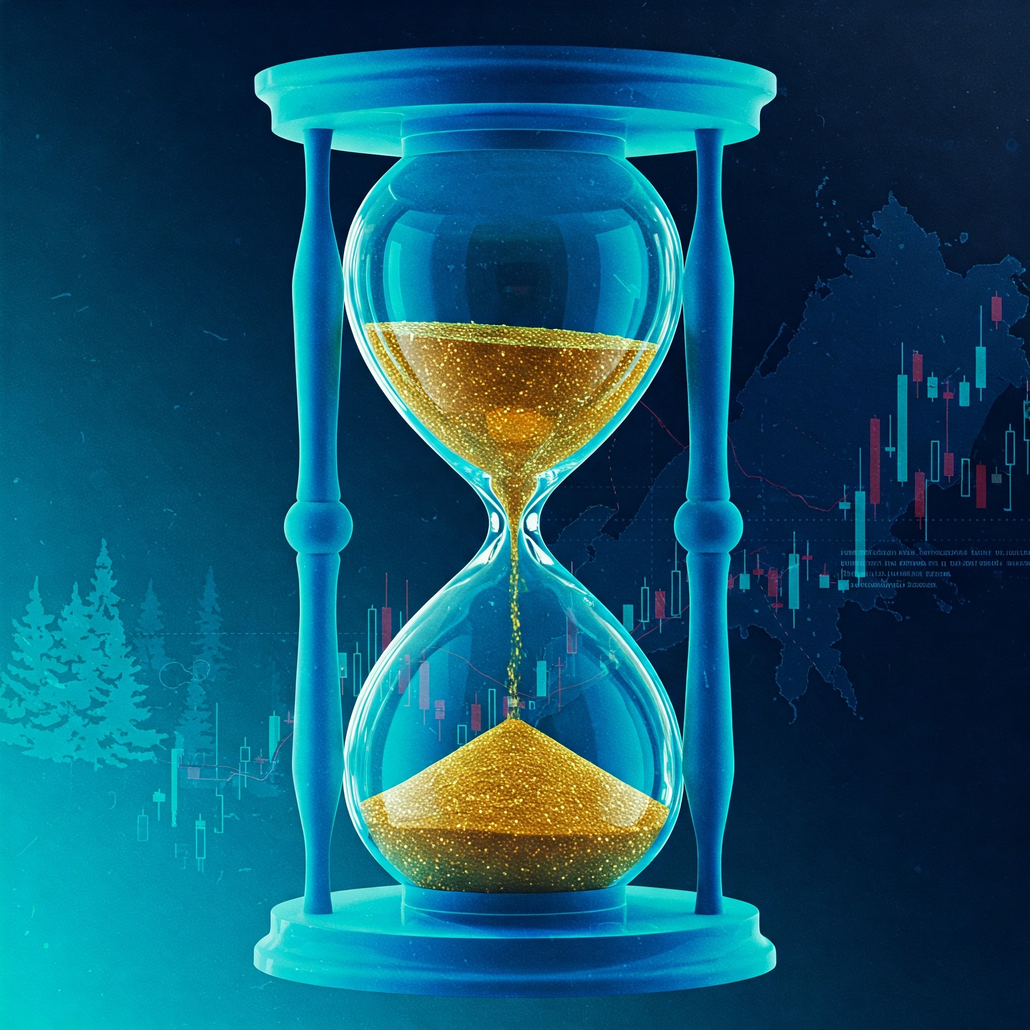 Hourglass representing time and investment